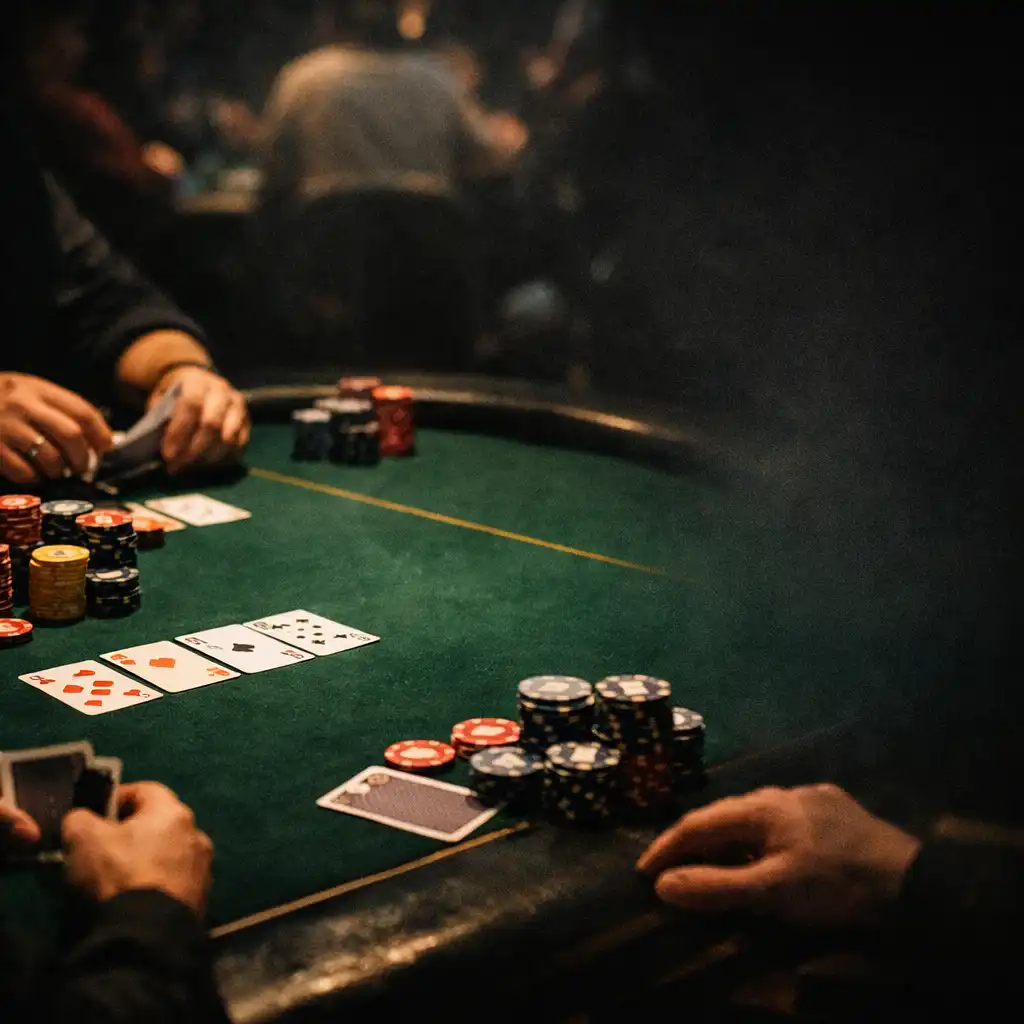 Atmosféra živého pokerového turnaje