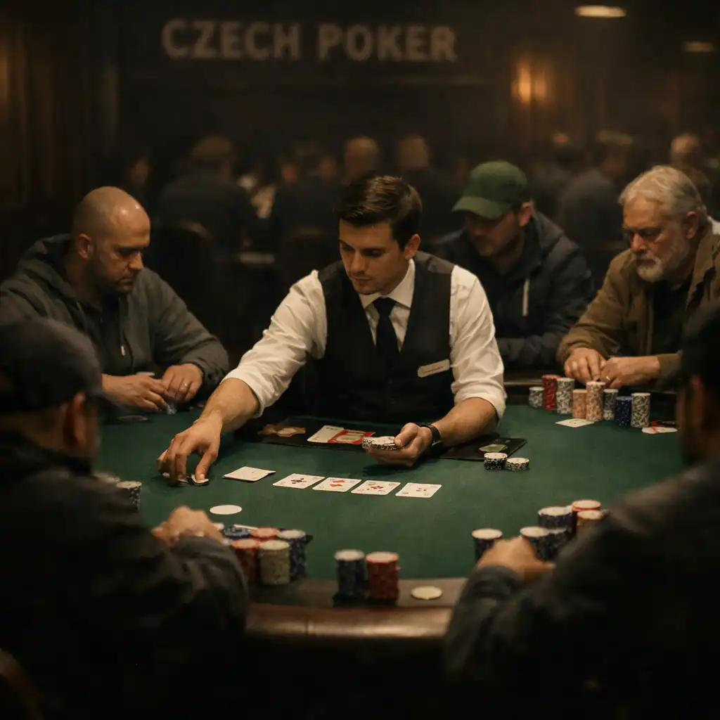 Pokerový stůl během turnaje
